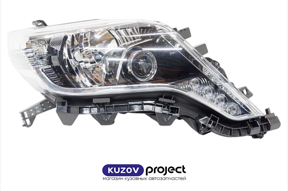 Фара правая с электрическим корректором Toyota Land Cruiser Prado (150) 2013-2017 (TYC / Тайвань)
