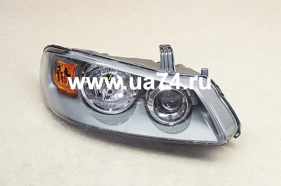 Фара правая серая под электрокорректор Nissan Almera N16 2003-2005 (TYC / Тайвань)
