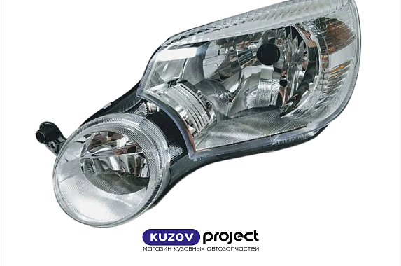 Фара левая с электрокорректором с туманкой Skoda Yeti 2009-2014 (DEPO / Тайвань)